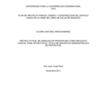 PLAN DE PROYECTO PARA EL DISEÑO Y CONSTRUCCION DEL EDIFICIO ANEXO EN LA SEDE DEL AREA DE SALUD DE BAGACES 