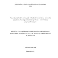 Propuesta y diseño de la estructura de un Centro de Excelencia que gobierne los proyectos de Tecnología en Schlumberger México – Centro América