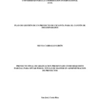 Plan de gestión de un proyecto de ciclovía  para el cantón de Desamparados 