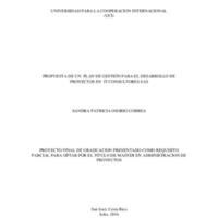 Propuesta de plan de gestión para el desarrollo de proyectos en IT Consultores 