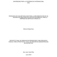 PROPUESTA DE UNA METODOLOGÍA PARA LA IMPLEMENTACIÓN DE UN SISTEMA AUTOMATIZADO DE GESTIÓN DOCUMENTAL PARA LA EMPRESA DE SERVICIOS VARIOS S.A