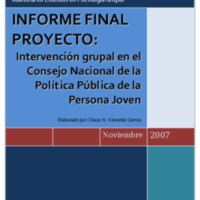 Intervención grupal en el Consejo Nacional de la Política Pública de la Persona Joven