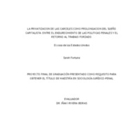 LA PRIVATIZACION DE LAS CARCELES COMO PROLONGACION DEL SUEÑO CAPITALISTA: ENTRE EL ENDURECIMIENTO DE LAS POLITICAS PENALES Y EL RETORNO AL TRABAJO FORZADO