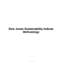 Dow Jones Sustainability Indices: Metholodogy. 