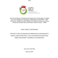 Acciones de Manejo e Indicadores de Impactos del Turismo desde un análisis de la funcionalidad de la herramienta metodológica de INCOFISH – WP9Ecoturismo, utilizada en el SFF Malpelo como aporte al manejo en las áreas marinas del Corredor Marino del Pacifico Oriental Tropical – CMAR