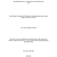 Plan de selección y contratación del proveedor para la implementación del cuadro de Mando integral para Teradyne Costa Rica 