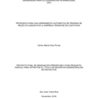 Propuesta de una herramienta automática de prueba de Relés utilizados por la empresa Teradyne de Costa Rica  