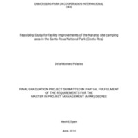 Feasibility Study for facility improvementsof the Naranjo site camping area in the Santa Rosa Nacional Park (Costa Rica)