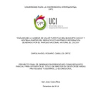 ANÁLISIS DE LA CADENA DE VALOR TURÍSTICA DEL MUNICIPIO COCUY Y GÜICÁN A PARTIR DEL SERVICIO ECOSISTÉMICO RECREACIÓN GENERADO POR EL PARQUE NACIONAL NATURAL EL COCUY