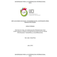 IMPLICACIONES SOCIALES Y ECONÓMICAS DE LA EXPANSIÓN ÁREA MARINA PROTEGIDA 