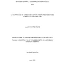 LA NEUTRALIDAD DE CARBONO BASADA EN LA ESTRATEGIA DE CAMBIO CLIMÁTICO Y SOSTENIBILIDAD 