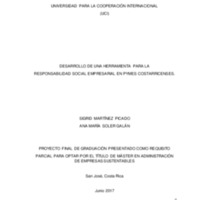 DESARROLLO DE UNA HERRAMIENTA PARA LA  RESPONSABILIDAD SOCIAL EMPRESARIAL EN PYMES COSTARRICENSES.