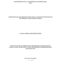 PROPUESTA DE GUÍA METODOLÓGICA PARA LA GESTIÓN DE PROYECTOS EN AMÉRICA LATINA DE MWH GLOBAL 