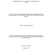 PLAN DE ACCIÓN DE RESPONSABILIDAD SOCIAL EMPRESARIAL PARA COOPENACIONAL R.L APLICANDO EL MODELO DE SOSTENIBILIDAD PRISM DE GPM 