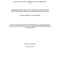 Propuesta de metodología de gestión de proyectos de construcción de obra gris en edificaciones verticales 