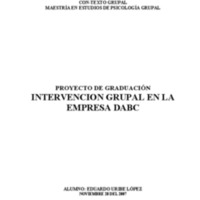 INTERVENCION GRUPAL EN LA EMPRESA DABC <br /><br />
 <br /><br />
 