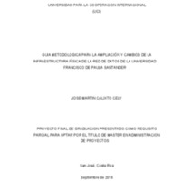 Guía Metodológica para la implementación y cambios de la infraestructura física de la red de datos de la Universidad Francisco de Paula Santander 