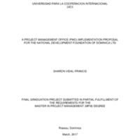 A Project Management office (PMO) Implementation proposal for the national Development Foundation of Dominica LTD